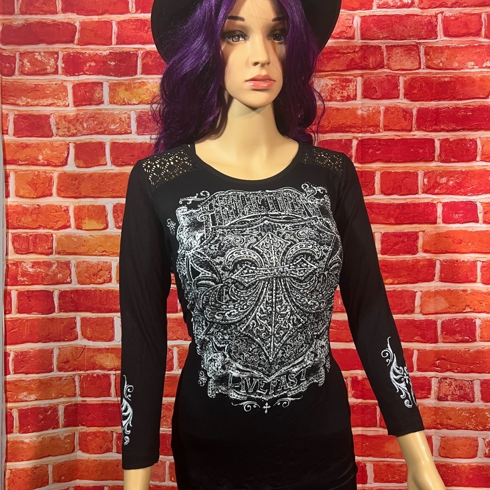 Affliction Women’s T-Shirt - Picture 6 of 12